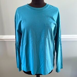 Banana Republic Blue Authentic Long Sleeve Tee